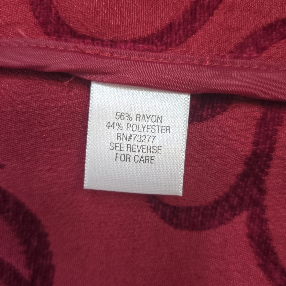 Croft And Barrow Red Patterned Jacket Button Up Medium - Picture 10 of 12